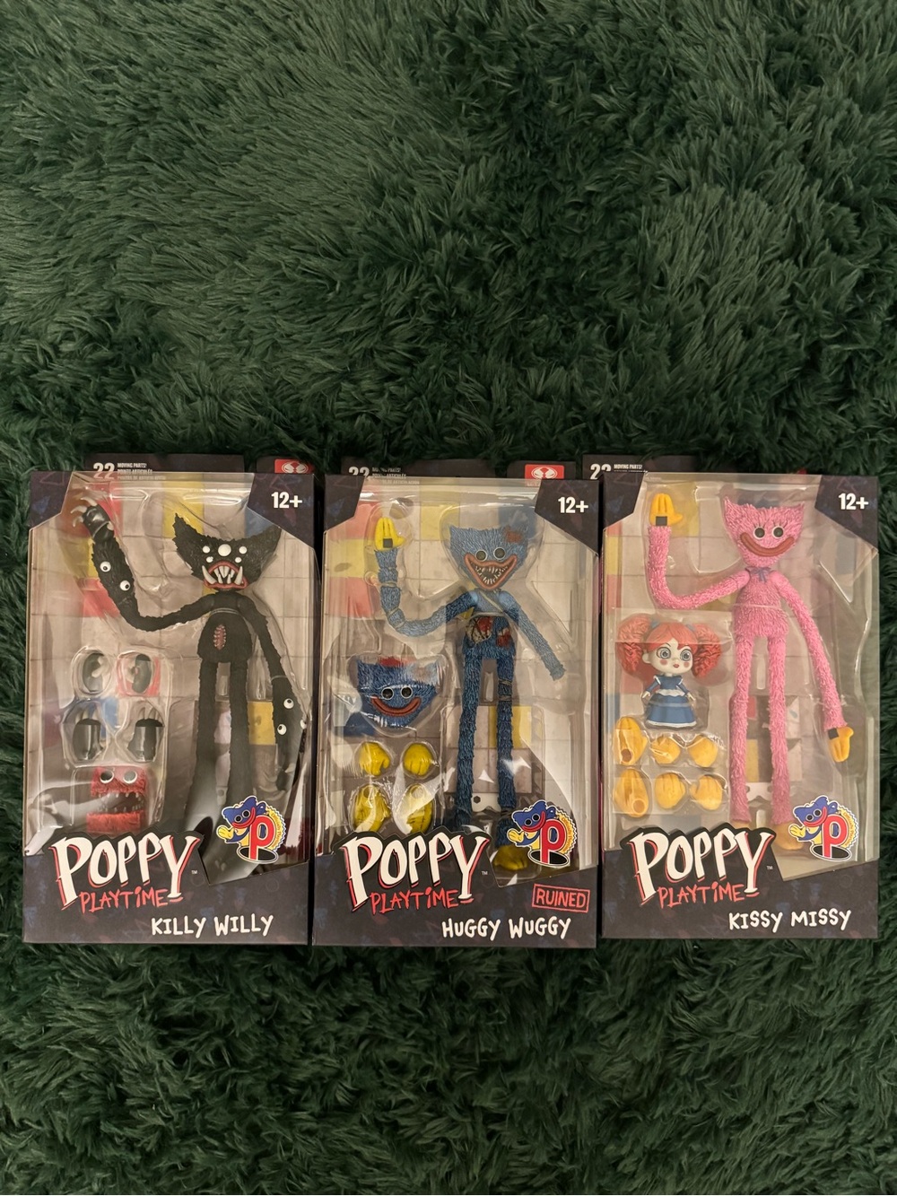 3 POPPY Playtime 7” Killy Willy, Huggy Wuggy, Killy Missy Set